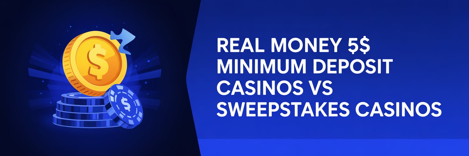 Real Money 5$ Minimum Deposit Casinos vs Sweepstakes Casinos
